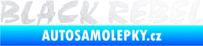 Samolepka Black Rebel nápis pískované sklo