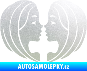 Samolepka Blíženci 002  pískované sklo