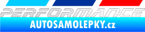 Samolepka BMW M Performance nad sebou pískované sklo