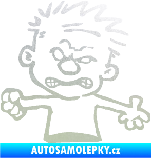 Samolepka Boy rozzlobenej levá pískované sklo