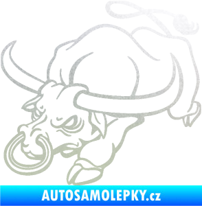 Samolepka Býk 014 levá rozzuřený pískované sklo