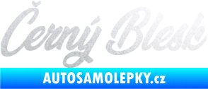 Samolepka Černý blesk nápis pískované sklo