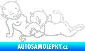 Samolepka Čertíci 003 levá pískované sklo