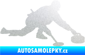 Samolepka Curling 003 pravá pískované sklo