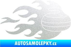 Samolepka Curling 005 pravá kámen pískované sklo