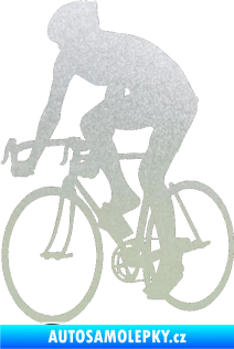 Samolepka Cyklista 001 levá pískované sklo