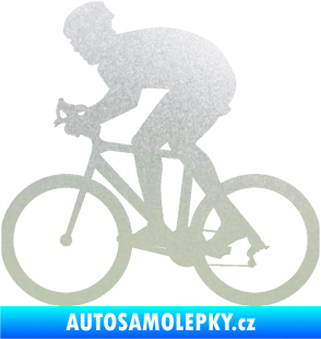 Samolepka Cyklista 008 levá pískované sklo