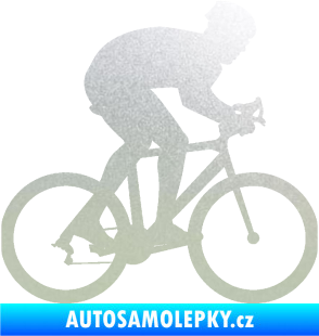 Samolepka Cyklista 008 pravá pískované sklo
