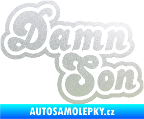 Samolepka Damn Son pískované sklo