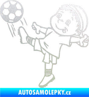 Samolepka Dítě v autě 022 levá fotbalista pískované sklo