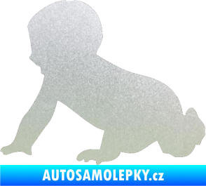 Samolepka Dítě v autě 025 levá miminko silueta pískované sklo