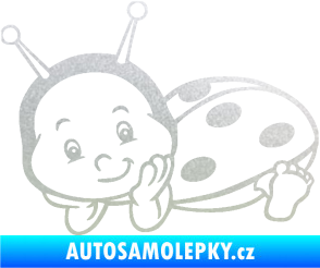 Samolepka Dítě v autě 063 levá beruška pískované sklo