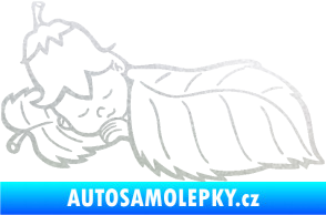 Samolepka Dítě v autě 107 levá spinká na lístečku pískované sklo