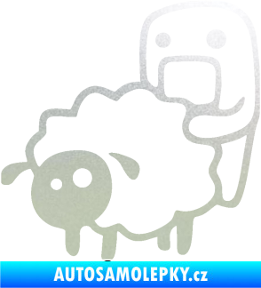 Samolepka Domo 005 levá love sheep pískované sklo