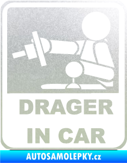 Samolepka Drager in car 002 pískované sklo