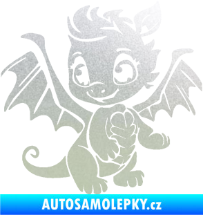 Samolepka Dragon 054 levá roztomilý dráček pískované sklo