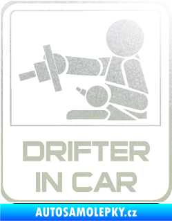 Samolepka Drifter in car 001 pískované sklo