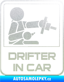 Samolepka Drifter in car 002 pískované sklo
