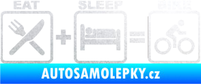 Samolepka Eat sleep bike pískované sklo