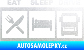 Samolepka Eat, sleep, drive 003 s nápisem pískované sklo