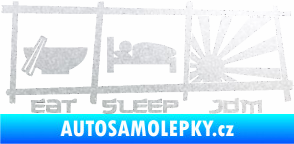Samolepka Eat sleep JDM pískované sklo