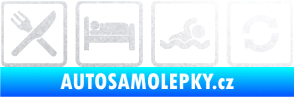 Samolepka Eat sleep swimming repeat plavání pískované sklo