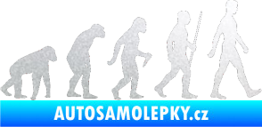Samolepka Evoluce 001 pravá pískované sklo