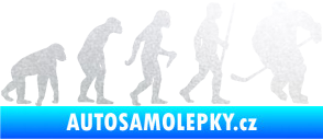 Samolepka Evoluce 003 hokej pravá pískované sklo