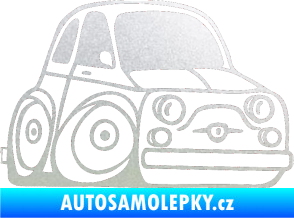 Samolepka Fiat 500 karikatura pravá pískované sklo