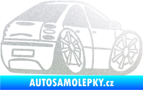 Samolepka Fiat Bravo karikatura pravá pískované sklo