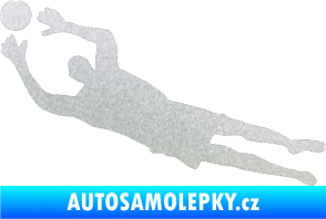 Samolepka Fotbalista 026 levá brankář pískované sklo