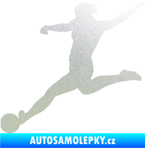 Samolepka Fotbalistka 002 levá pískované sklo