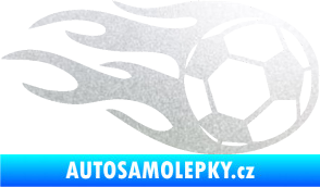 Samolepka Fotbalový míč 004 pravá v plamenech pískované sklo