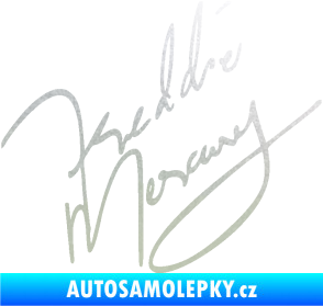 Samolepka Fredie Mercury podpis pískované sklo