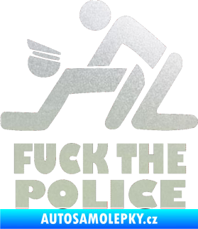 Samolepka Fuck the police 001 pískované sklo