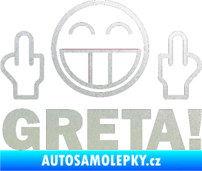 Samolepka Fuck you Greta 002 pískované sklo