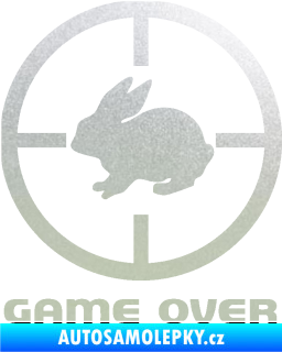 Samolepka Game over lov zajíce pískované sklo