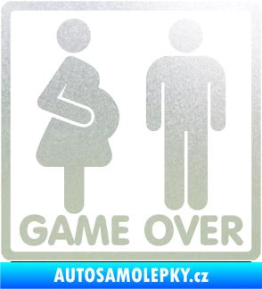 Samolepka Game over varianta jsem v tom pískované sklo