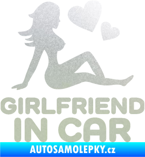 Samolepka Girlfriend in car pískované sklo