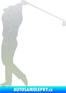 Samolepka Golfista 004 levá pískované sklo