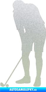 Samolepka Golfista 007 levá pískované sklo