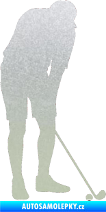 Samolepka Golfista 007 pravá pískované sklo