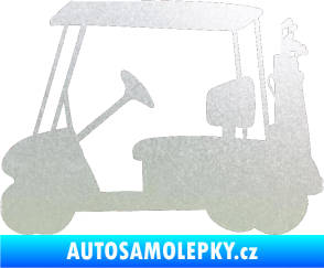 Samolepka Golfista 012 levá vozík pískované sklo