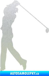 Samolepka Golfistka 013 levá pískované sklo