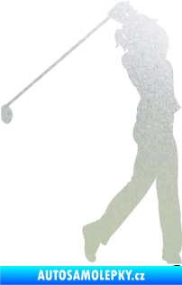 Samolepka Golfistka 013 pravá pískované sklo