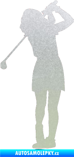 Samolepka Golfistka 014 levá pískované sklo