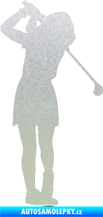 Samolepka Golfistka 014 pravá pískované sklo