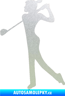 Samolepka Golfistka 016 levá pískované sklo