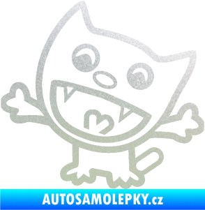 Samolepka Happy cat 001 levá pískované sklo