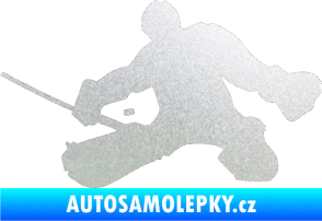 Samolepka Hokejista 015 levá brankář pískované sklo